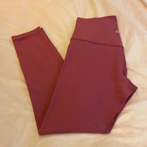 Lululemon Align leggings- soft pink rose-color - size 8